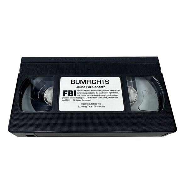 Vintage 2001 Bumfights Cause For Concern Volume 1 VHS OOP Rare Out of Print - Picture 4 of 5